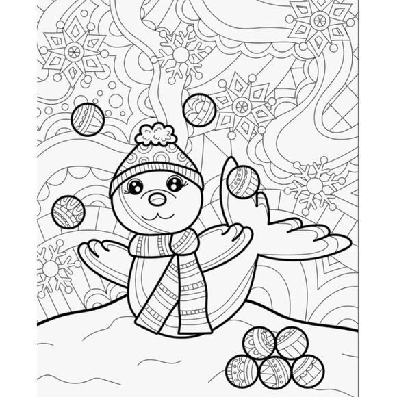 Lot Zen Doodle Colorscapes Unicorn Fiesta & Animal Winter Carnival Coloring Book - Picture 5 of 8